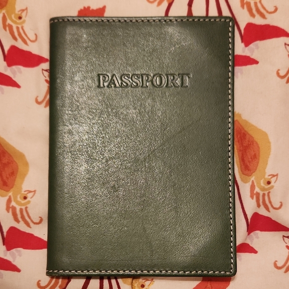 J. Crew Other - J CREW Green Leather Passport Holder